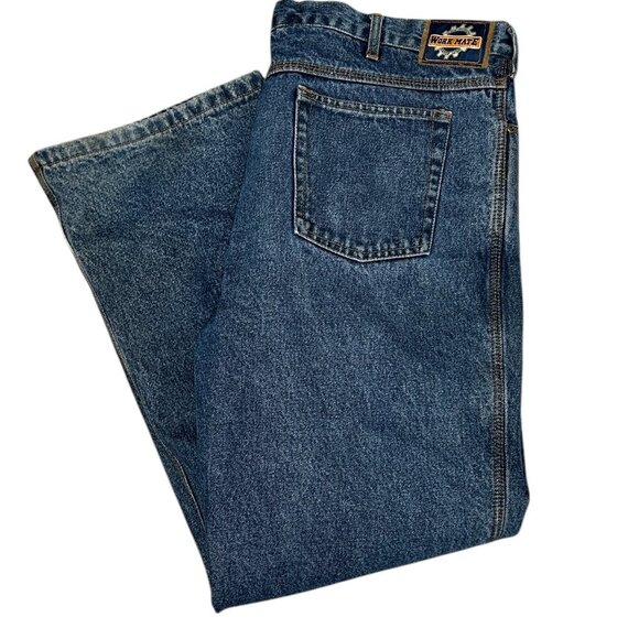 Work Mate Men’s Insulated Flannel Lined Carpenter Jeans 42x32 Warm Outdoor - Picture 2 of 7